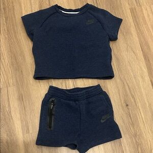 Nike Tech Fleece Tee and Shorts Set